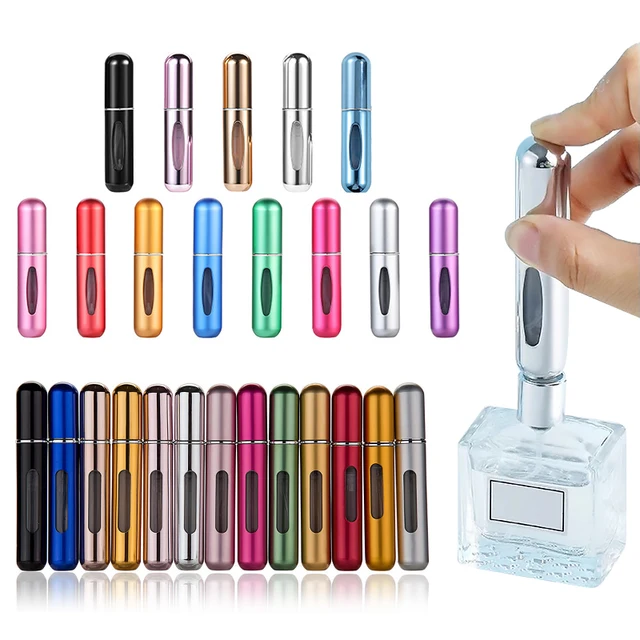 5ml 8ml Mini Portable Bottom-Filling Pump Perfume Refillable Spray Bottle Empty Cosmetic Containers Atomizer Bottle Travel