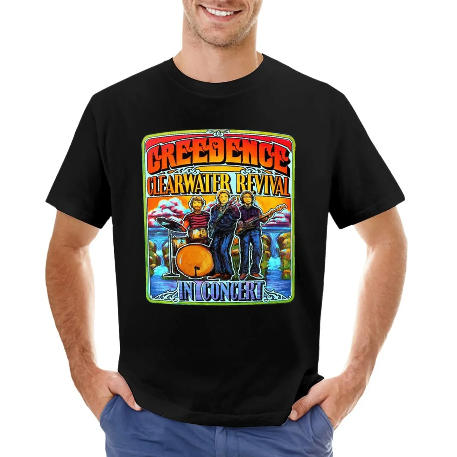 

Creedence Clearwater Revival In Concert T-Shirt sports fan t-shirts boys white t shirts t shirt men