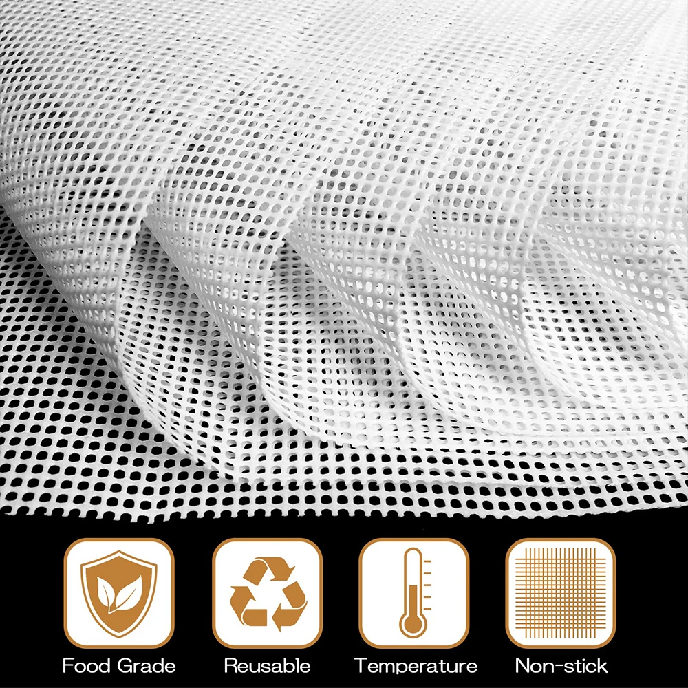 Silicone Dehydrator Sheets 10 Pcs Non-Stick Food Fruit Dryer Mats Reusable Steamer Mesh Pad Sheet Kitchen Baking Accessories silicone dehydrator mats