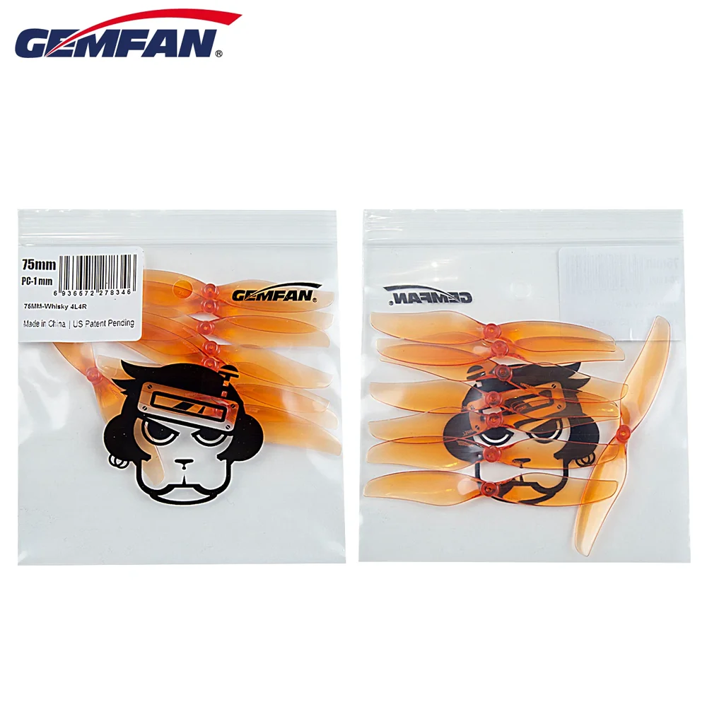 4 Paar Gemfan 75mm 2-Blatt PC Propeller 1mm 1,5mm für Tello FPV Freestyle 3-Zoll Hurricane Drohne Ersatz DIY Teile – Detail 11