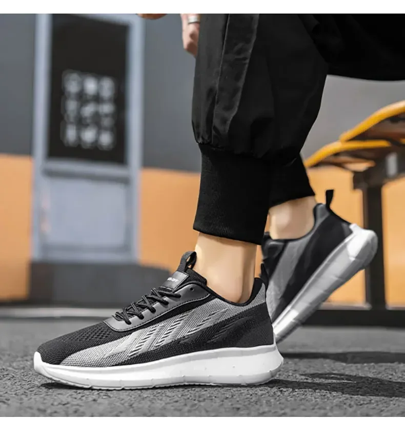 Herren Walking Running bequeme Tennis schuhe Adult Fashion Sneakers Walking Classis neue Unisex Strick atmungsaktive Sport Tenis Schuhe – Detail 27