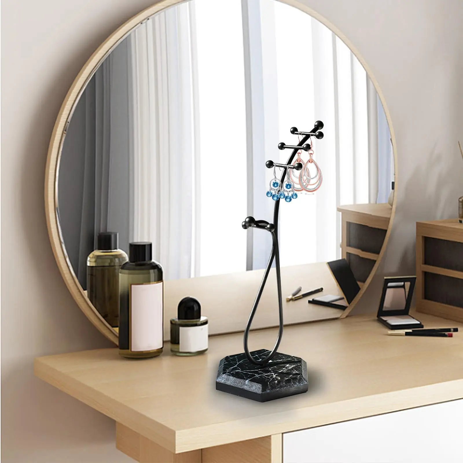 

Jewelry Display Stand Jelwery Hanging Shelf Unique Desktop Jewelry Organizer for Watch Jewelry Shop Showcase Photography Props