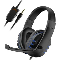 3.5mm Headphones Wired Gaming Headset Earphones For PS4 Play Station 4 Game PC Chat Headset  With Microphone 1