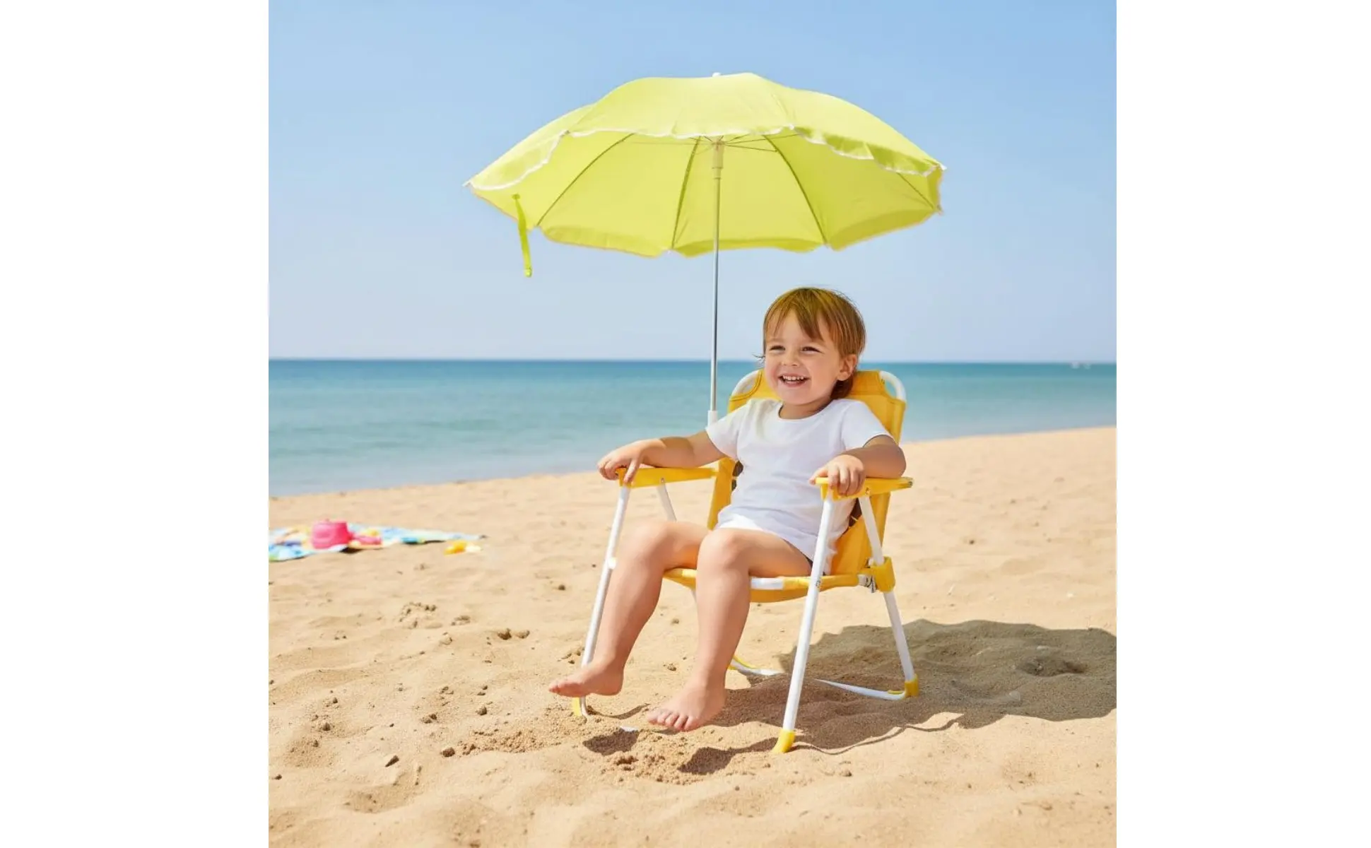 Children's Portable Chair with Sun Shade Foldable Kids Beach Chair with Umbrella Lightweight Sturdy Metal Frame for Patio Children's Portable Chair with Sun Shade Foldable Kids Beach Chair with Umbrella Lightweight Sturdy Metal Frame for Patio
