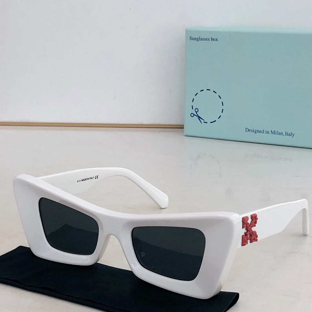 

Top High Quality OFF OERI027 Sunglasses for Men Titanium Style Fashion Design Sunglasses for Womens with box