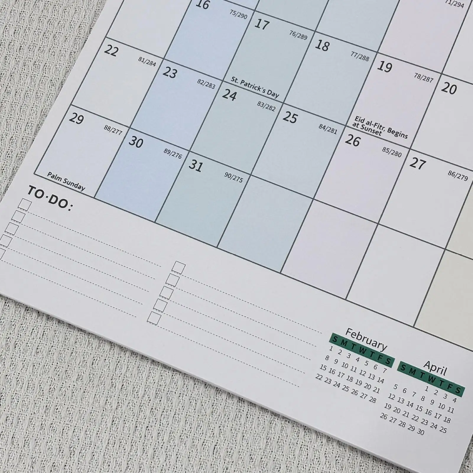 2026 Wall Calendar 18-Month Hangable Monthly Calendar Colorful Schedule Planning Supplies for Living Room Bedroom Office Studio