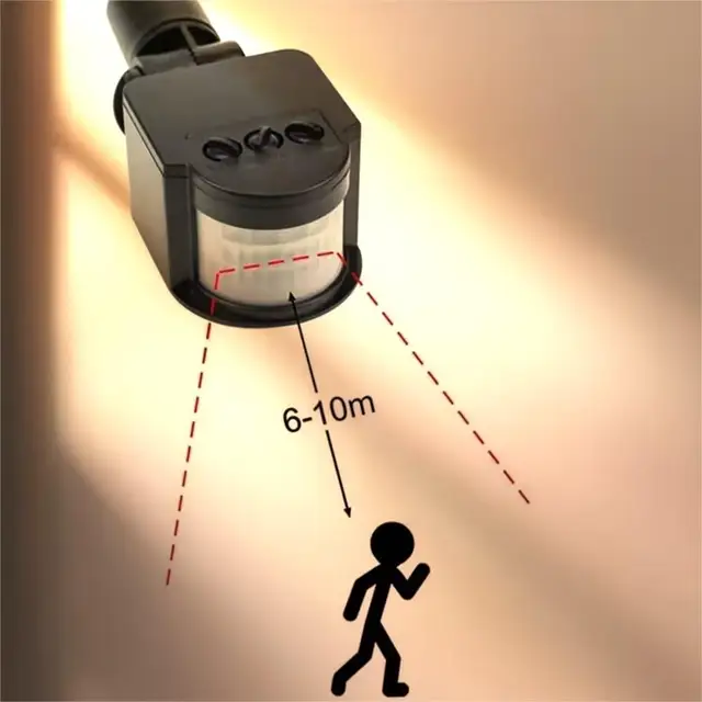 12V Motion Sensor 220V/110V PIR Movement Detector Automatic Infrared Wall Mount Timer Outdoor 24V LED Motion Sensor Light Switch 1