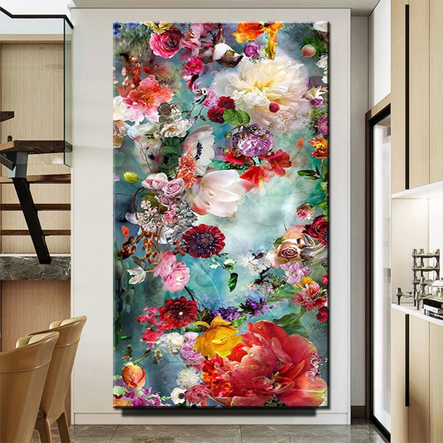 Floral Display Piece, Special Shape Diamond Painting