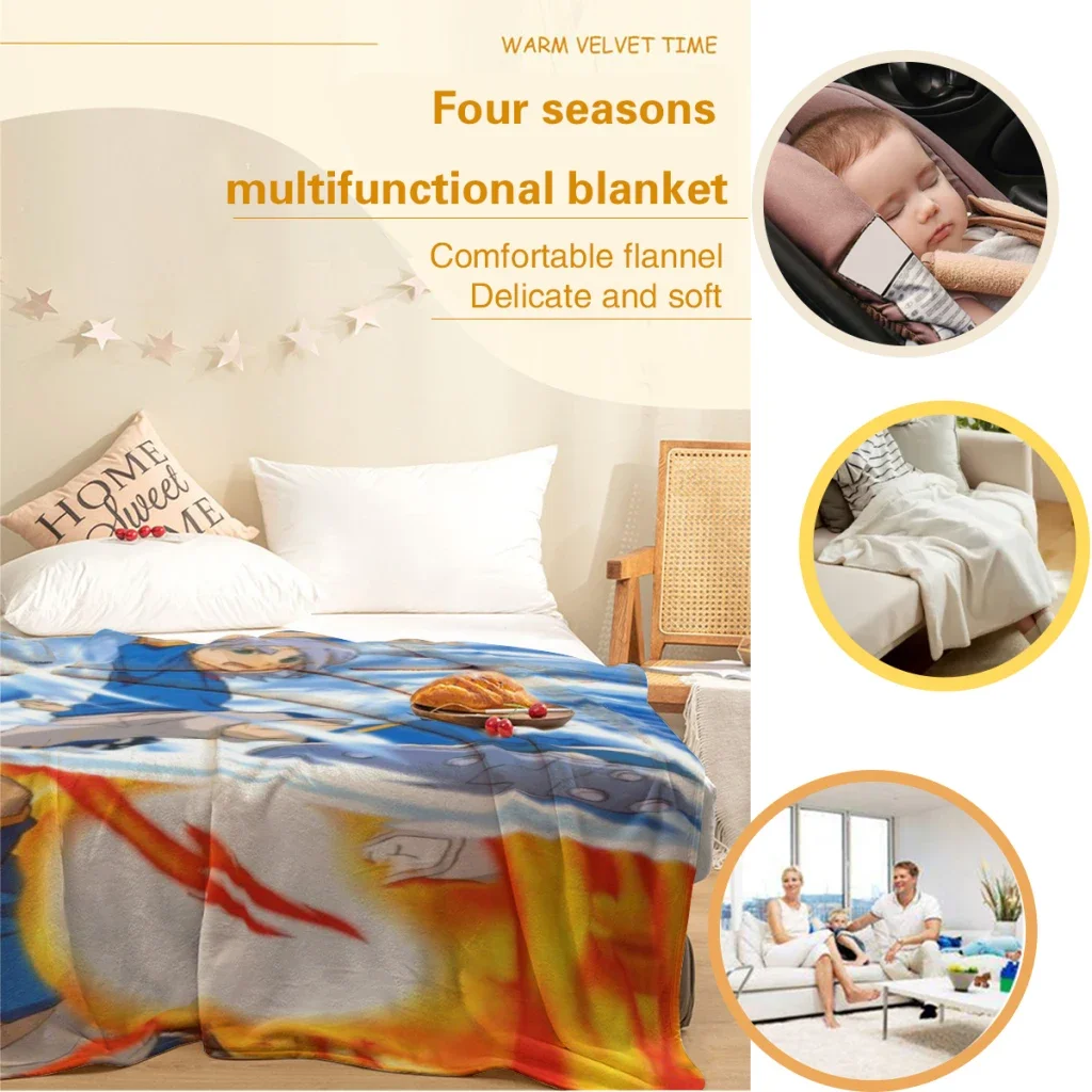 Hot Game Inazuma Eleven Comfortable Flanne Blanket Fluffy Soft Bedroom Decor Sofa Blankets Comforter Home and Decoration 4