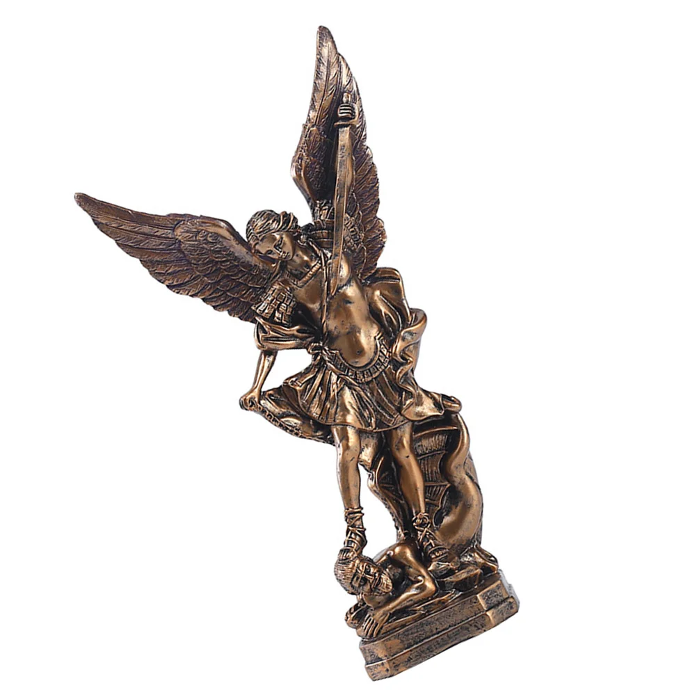 Statua Michael Archangel St Sculpturereliyous Figurine Figurine The Angel Gardentrampolresin Miguel Outdoor Bonze Catholic