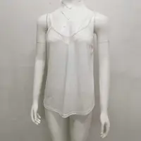 Gilet à bretelles pour femme, col en V, sans manches, maille épissée, bretelles spaghetti, réglable, été, couleur unie, vêtements pour la maison 5