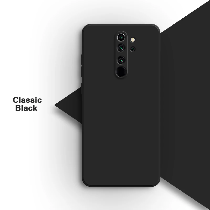 Enhanced Liquid Silicone Soft Candy Square Phone Case - Original Design with Internal Flocking Back Cover