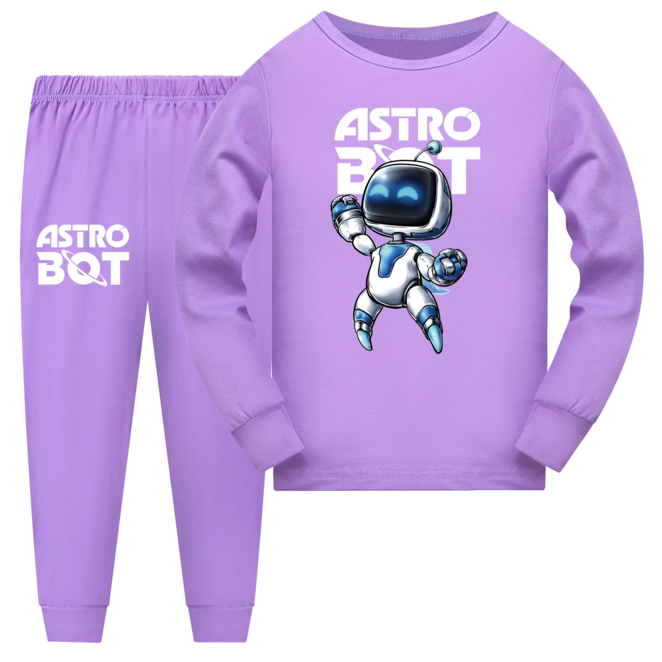 New Hot Game Astro Bot Clothes Kids Astrobot Pajama Sets Boys Autumn Long Sleeve Pullover Tops Legging 2pcs Sets Girls Sleepwear 6