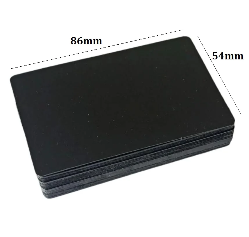 Black Matte Finish PVC Acetate Plastic Business Cards Thickness 0.3mm-good for laser engraving