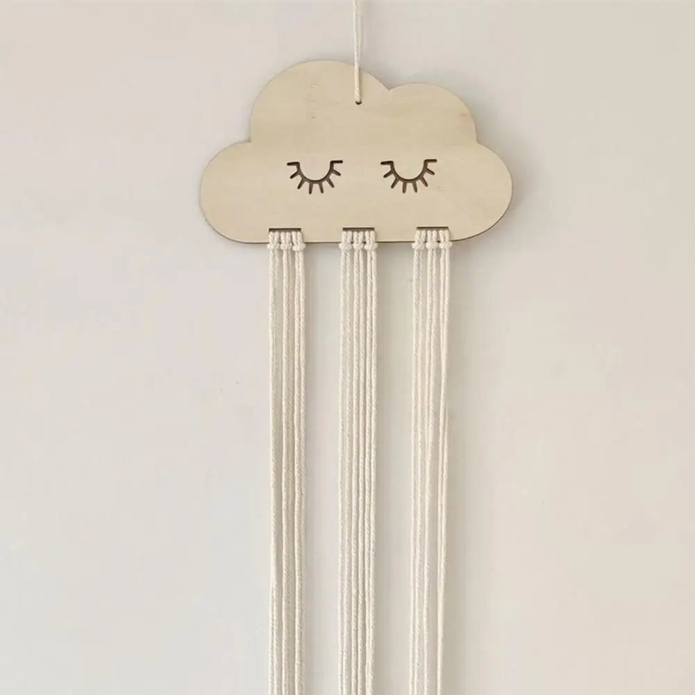 DIY Hairpin Storage Cotton Line Cloud Headband Organizer Decorative Wall Mounted Hair Clip Hanger Large Capacity Hair Bow Holder 4