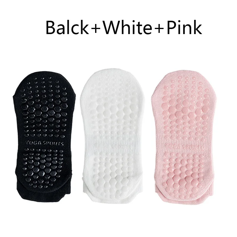 3 أزواج اليوغا الجوارب للنساء تنفس شبكة الجوارب عد...