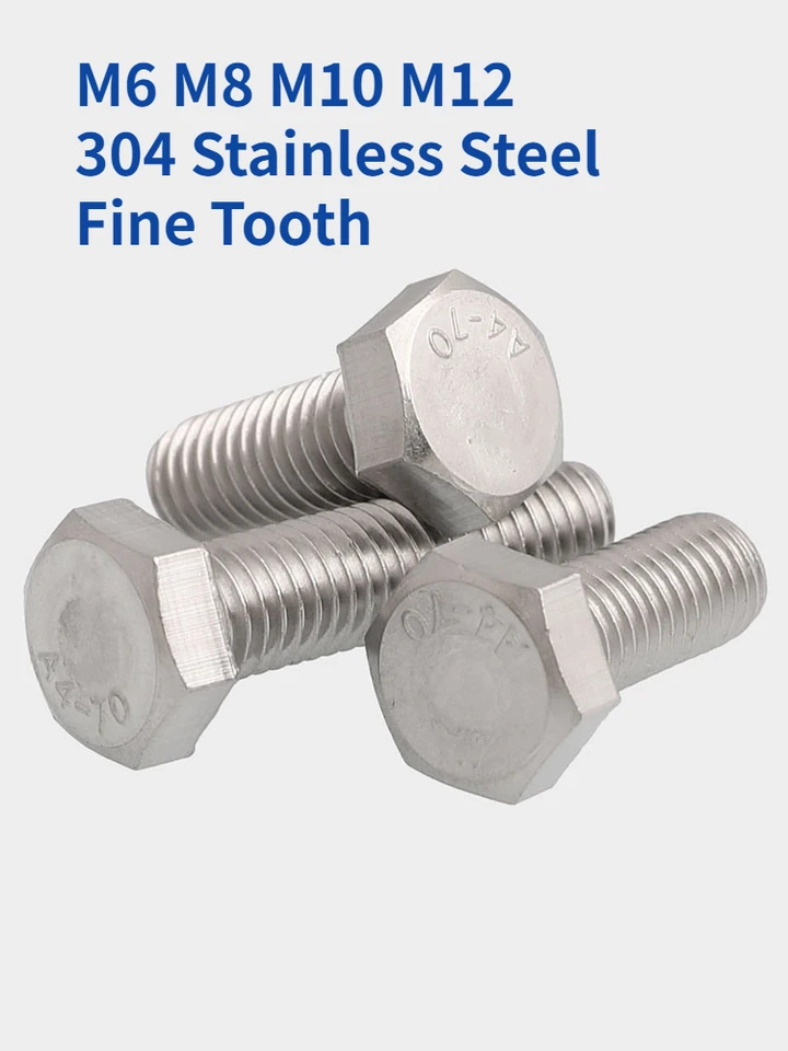 Viti Testa Tappo Esagonale (a Brugola) In Acciaio Inox 304, Passo Fine M10x1,25 E M12x1,0