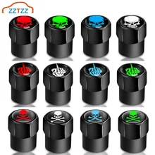 

Aluminum Alloy Car Wheel Tire Valve Caps Skull Middle Finger Logo Tyre Rim Stem Caps Cover Motorcycle Auto Replacement Part