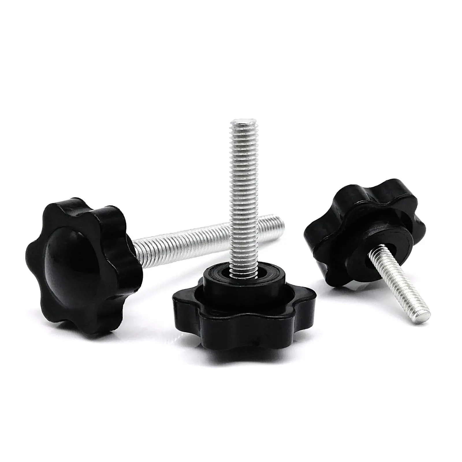 Star Shape Plastic Thumb Screw with Adjustable Hand Tightening (Length: 8mm-100mm)