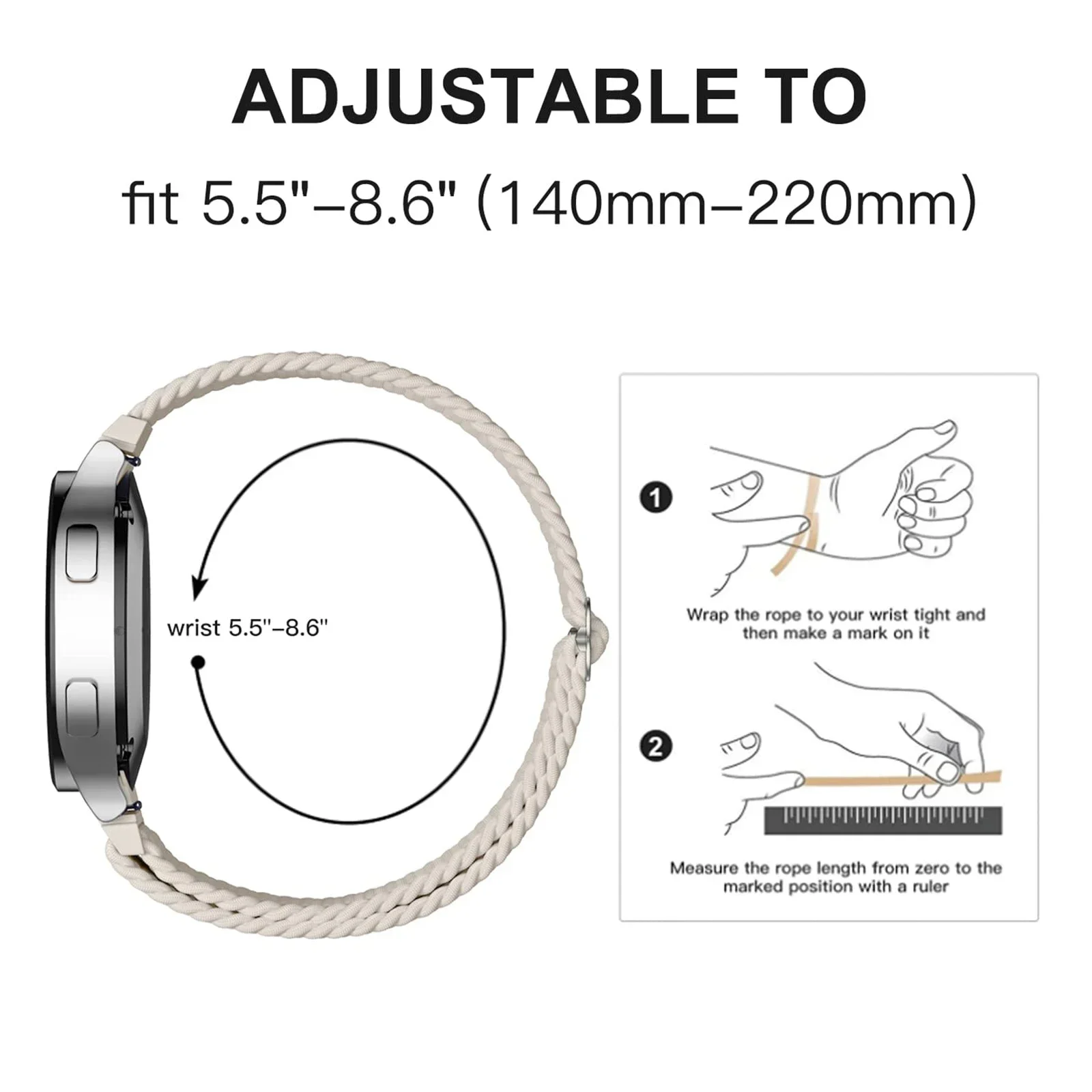 Braided Elastic Weave Nylon Strap – Vibrant Watch Band Bracelet