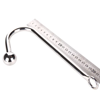 Anal Hook Stainless Steel Sex Toys for Man Metal Butt Hook Dilator Prostate Massager Chastity Device Anal BDSM Gay Fetish Toys 5
