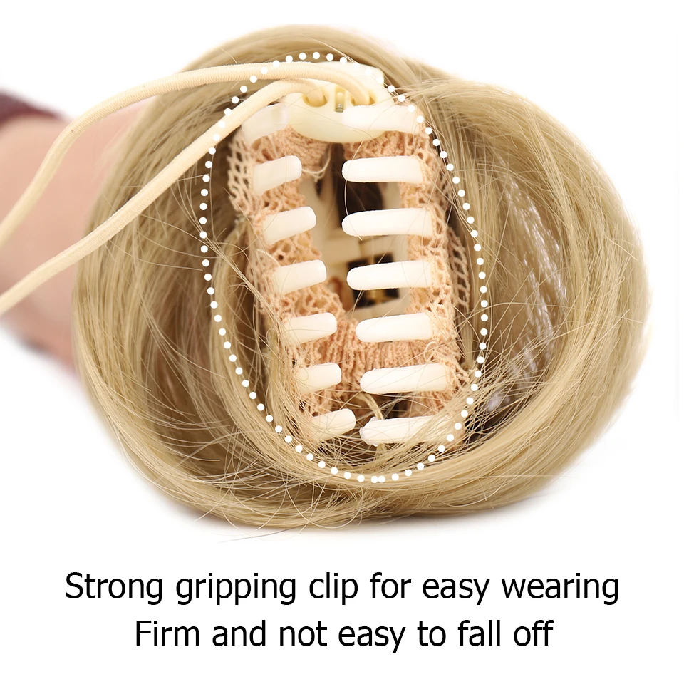 Synthetic Claw Hair Bun Straight Updo Hair Chignon Hairpiece Hair Clips For Hair Cosplay Hair Accessories Woman Clip-on hair Bun