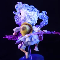 ⁦مجسم لوفي القير الخامس الشمس نيكا من أنمي ون بيس للعرض والتجميع بطول 10 سم | One Piece Monkey D. Luffy Gear 5 Sun Anime Figure 10cm⁩ - الصورة ⁦6⁩