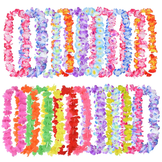 Beautiful Hawaii Party Leis Flower Wreath Garland: Perfect Decoration for Your Special Occasion!