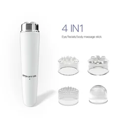 Compact 4 - Head Electric Eye & Facial Massager with Soothing Vibration and Heating Function (C542 - white)