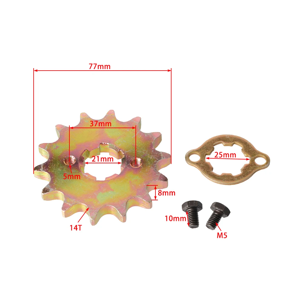 530-25mm 13T 14T 16T Motorrad Getriebe Transport Ritzel Kettenrad Geeignet für 530 Kette GY6 250cc 150CC 200CC ATV Go Kart – Detail 10