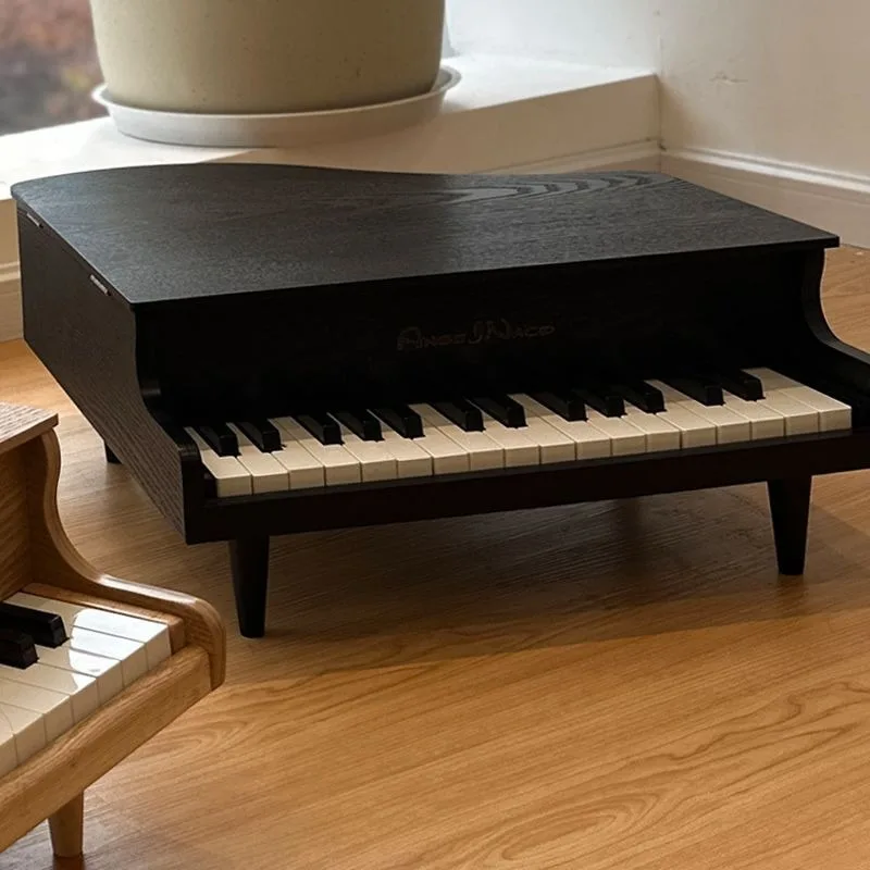 Children's 37 Key Electronic Piano Wooden Baby Beginner's Small Electronic Organ Birthday Gift Keyboard Musical Instrument