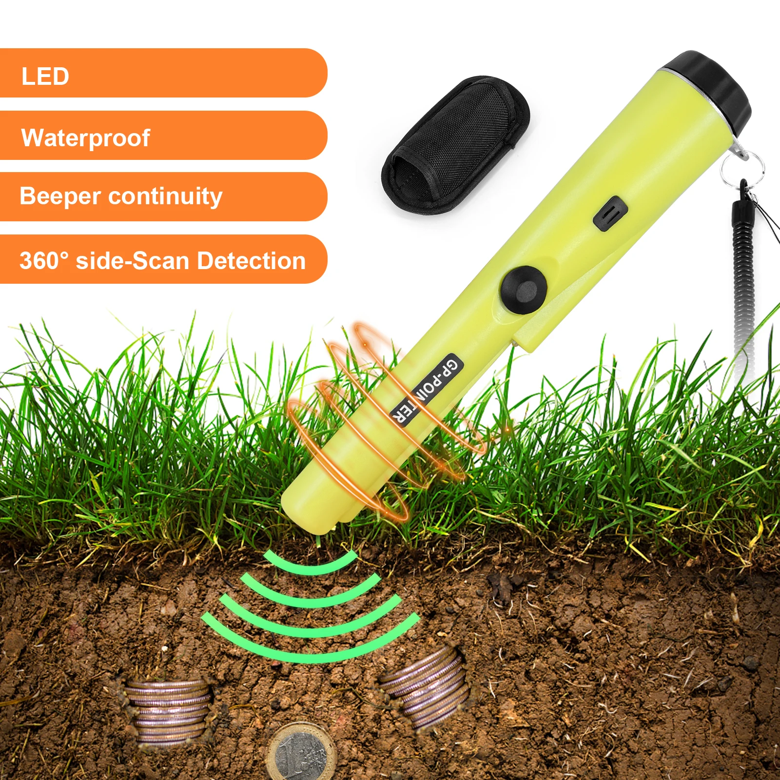 Handheld GP-Pointer Metal Detector High Sensitivity Portable