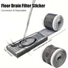 1-3Rolls Cutable Shower Drain Hair Catcher Self-Adhesive Floor Drain Stickers Disposable Mesh Sink Strainer Filter for Bathroom 2