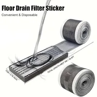 1-3Rolls Cutable Shower Drain Hair Catcher Self-Adhesive Floor Drain Stickers Disposable Mesh Sink Strainer Filter for Bathroom 2