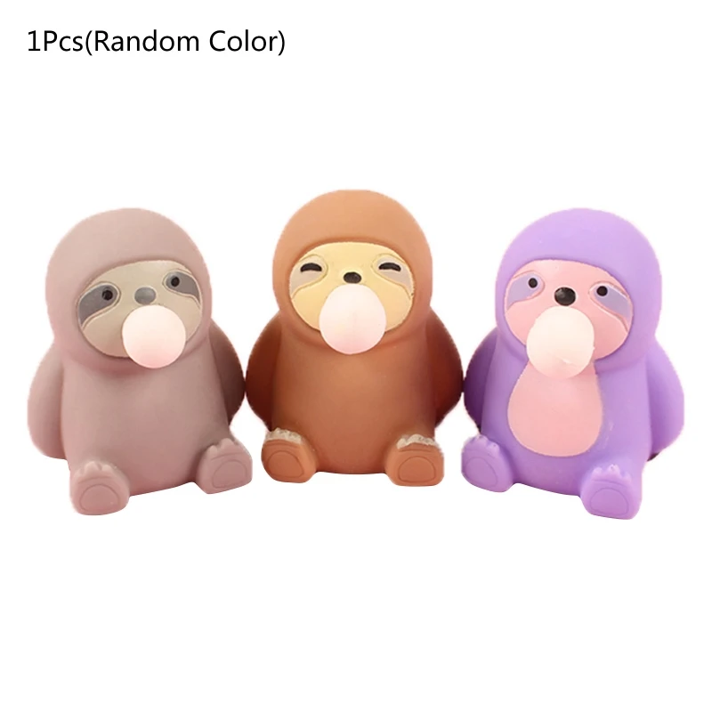 

Cartoon Sponge Sloth Decompression TPR Toy for Students Calm Desktop Decor