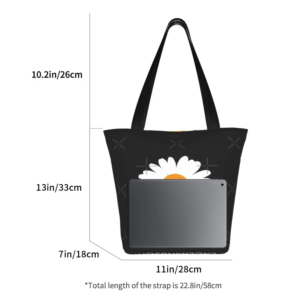 G DRAGON PMO DAISY Casual Shoulder Tote Shopping Bag Large Capacity Simple Generous For Fitness Halloween Gift 3