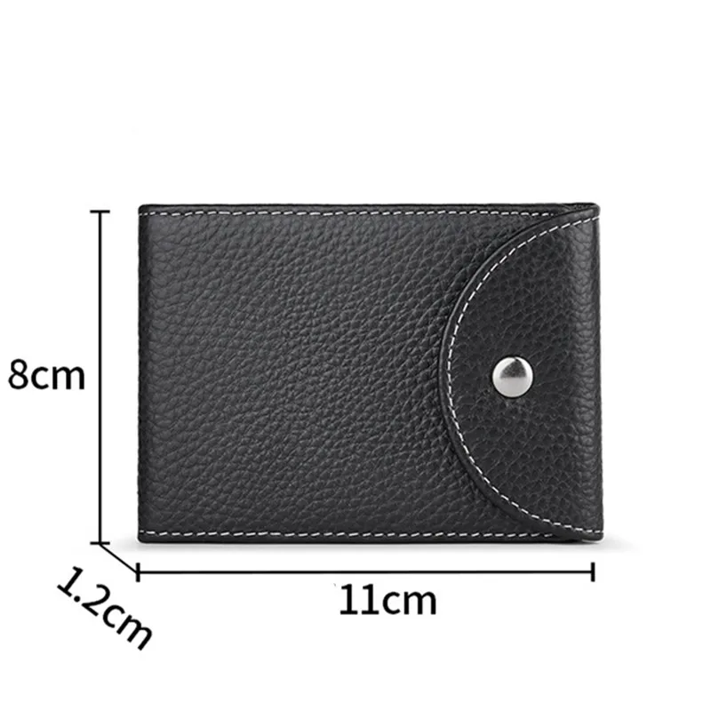 Black Driver's License Leather Case with Buckle Genuine Slim Wallet Bank Credit Card Cover Multi Slot Mini Purse for Man leather wallet wallet card holder card holder credit card holder card wallet
