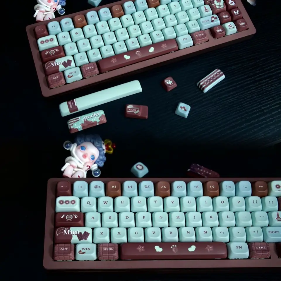 【お値下げ不可】アルミ製 カスタム キーボード Bear75 チョコミント お値下げ不可】アルミ製 カスタム キーボード Bear75 チョコミント Diy