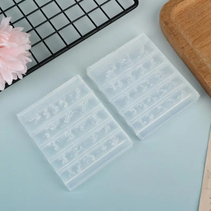 실리콘 네일 아트 몰드 3D 리본 매듭 레이스 리본 독특한 디자인 몰드 다양한 ..