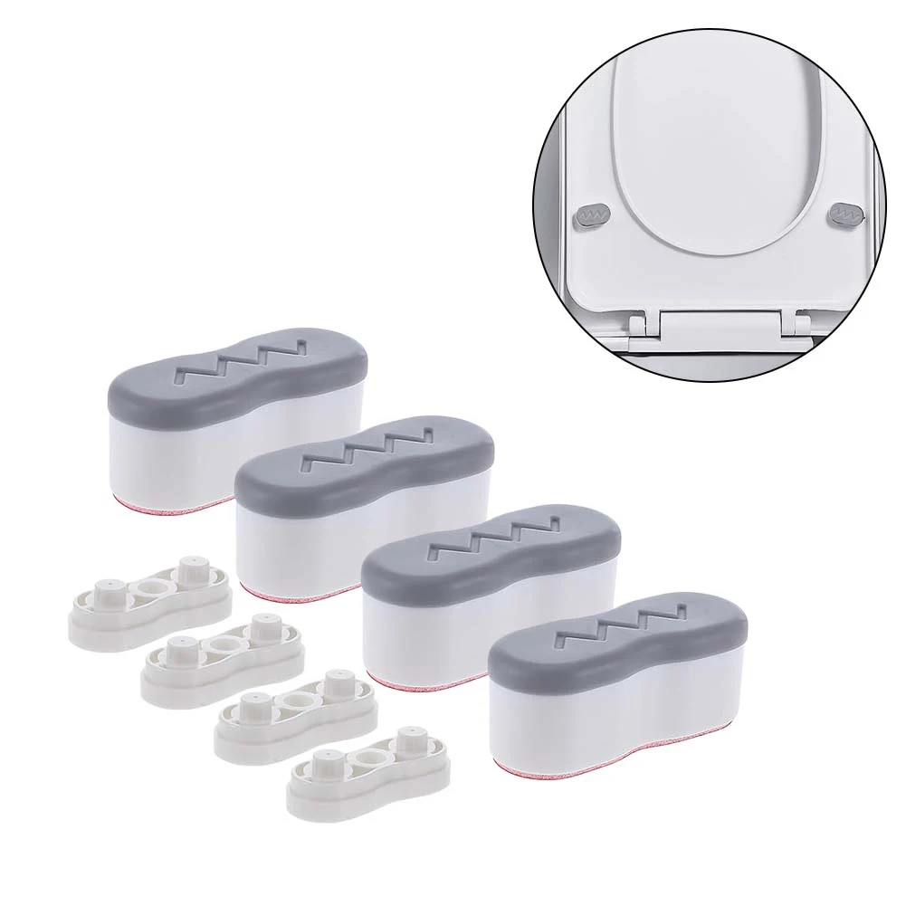 4Set Adjustable Bidet Seat Risers Toilet Seat Risers Toilet Lid Bumpers Gasket
