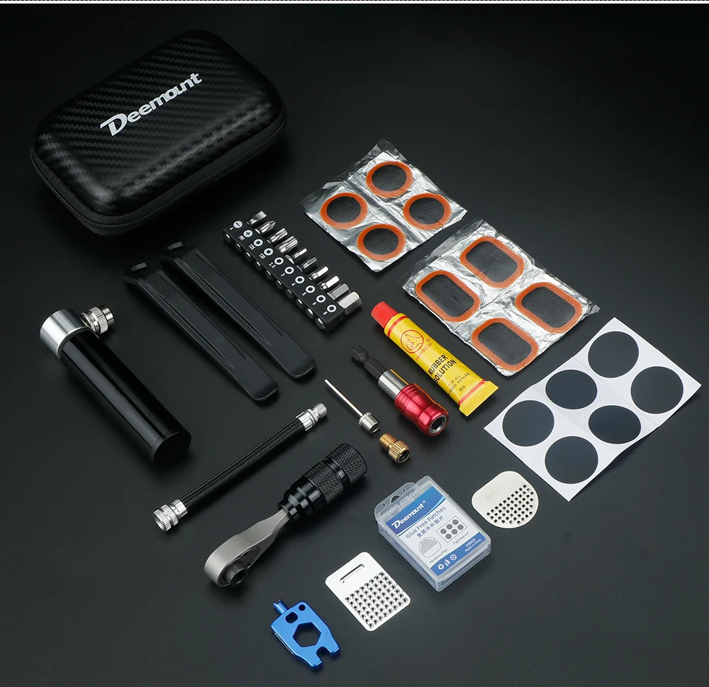 Kompakte Ratsche Dual Way Wrench Kit Reifen Hebel Werkzeuge W/10 Bits Fahrrad Reiten Schnelle Reparatur Zubehör Fahrrad Reparatur Werkzeug Tasche – Detail 17