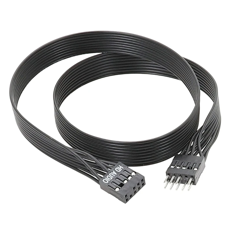 

HDAudio 9pin Header Computer Motherboard Front Extension Cable Male To Female Connection Flat Cable