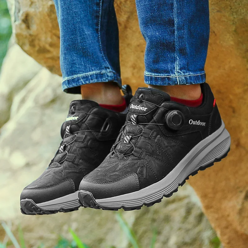 Men Outdoor Hiking Non-slip Wear Resistant Climbing Trekking Hunting Trainer Footwear Trail Camping Climbing Mountaineering Army