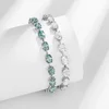 OEVAS 5*7MM 1CT D Color Full White Blue Green Moissanite 100% 925 Sterling Silver Bracelet For Women With GRA Party Fine Jewelry 3