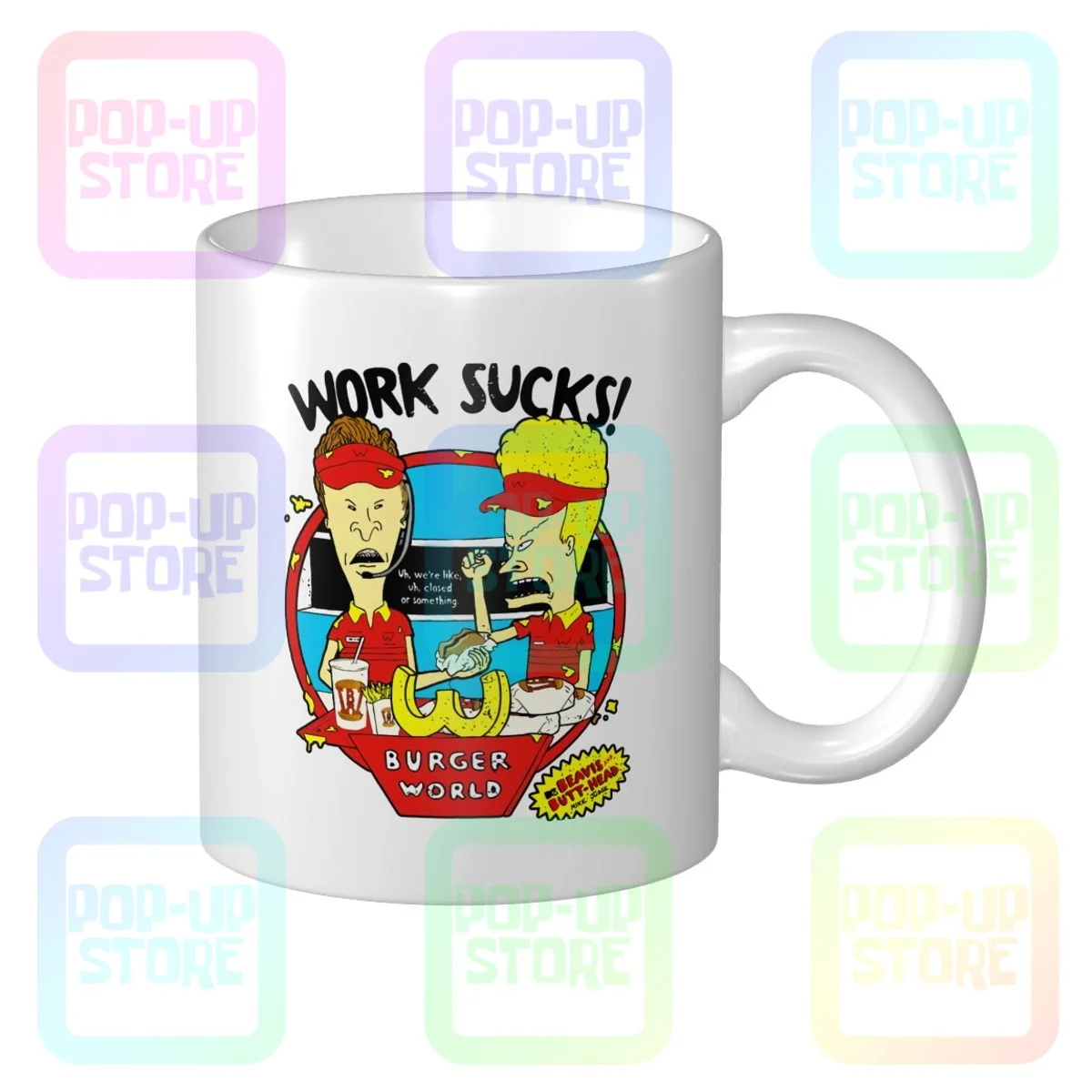 Beavis And Butthead Work Sucks Mug Coffee Mugs Tea Cups 330ml Milk Cup  Novelty Gifts Personalized Cup - AliExpress