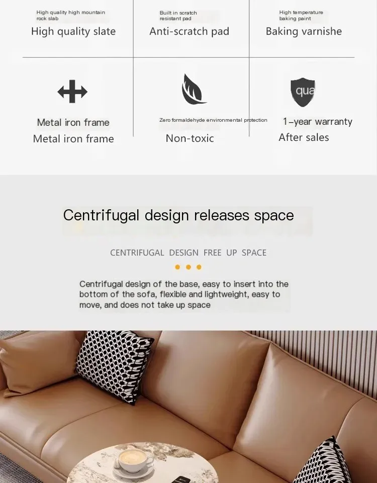 Description Picture 3 of itemMarble Mini Coffee Tables Sofa Removable Designer Round Coffee Tables Sofa Side Interior Mesas De Jantar Bauhaus Furniture WZ