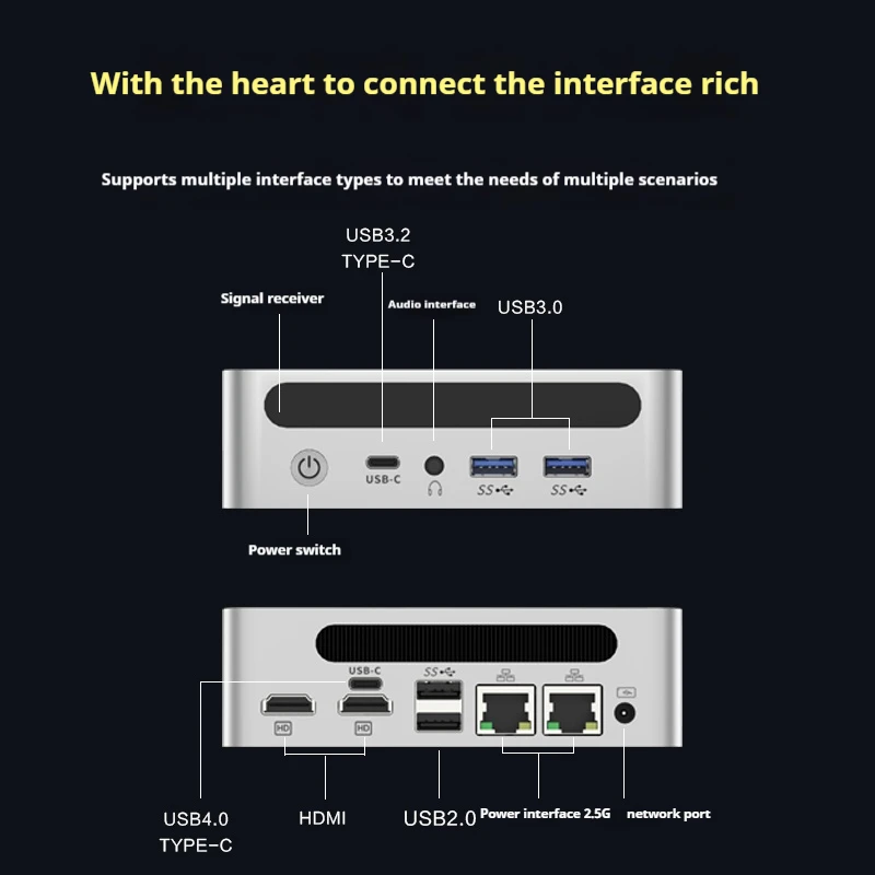 Genmachine Mini PC 7735HS LPDDR5 32G 6400Mhz Windows 11 Ryzen WiFi 6 Gaming PC Display Diy Gaming Computer Gamer Pc Pc Gamer 3