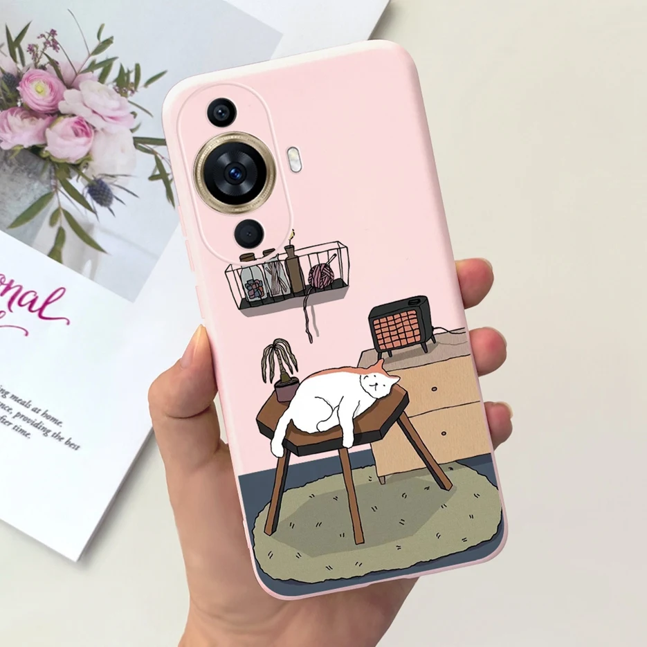 Cute Candy Painted Soft Silicone Phone Case Cover for Huawei Nova 11 Series