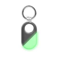 Enhanced Protective Keychain Case for SmartTag Locator Tracker - Anti - Scratch Skin Cover (Transparent luminou)