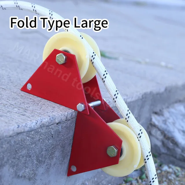 Polea Para Cuerda En Esquinas - Metal Y Nylon, Resistente, Para Trabajos En Altura O Construcción
